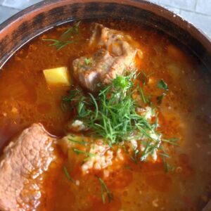 Бограч з м'ясом та ребрами